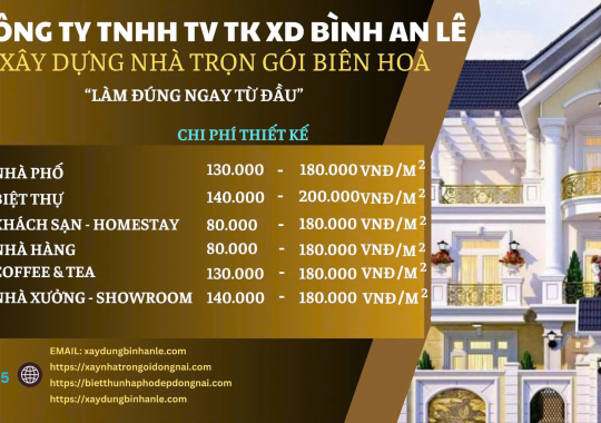 Báo Giá Xây Nhà Phố 3 Tầng Trọn Gói Tại Biên Hòa: Dự Toán Chi Tiết 2026