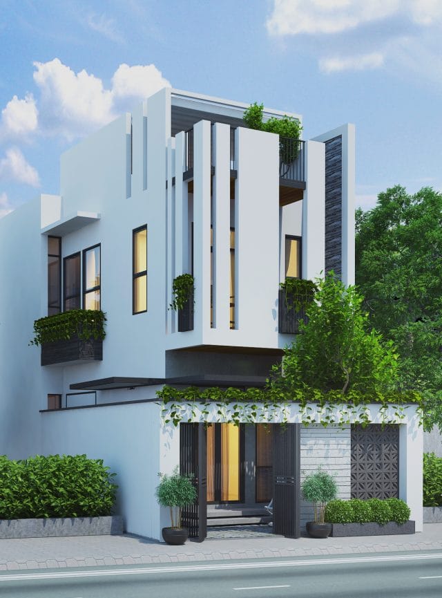 Mẫu nhà phố 2 tầng mặt tiền 5m