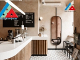 THIẾT KẾ QUÁN CAFE 80M2 PHONG CÁCH HIỆN ĐẠI
