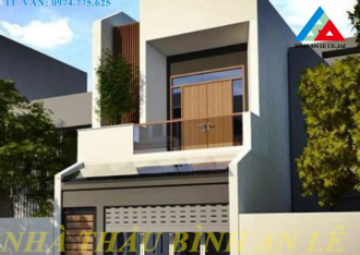 Mẫu nhà phố 1 trệt 1 lửng 1 lầu đẹp