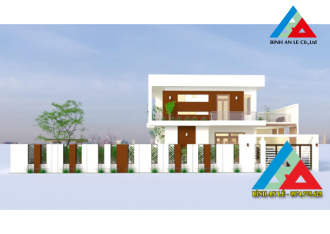 Mẫu thiết kế biệt thự mini 2 tầng 76m2