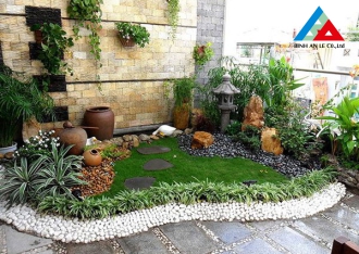Mẫu tiểu cảnh trước nhà đẹp