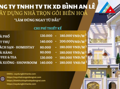 Báo Giá Xây Nhà Phố 3 Tầng Trọn Gói Tại Biên Hòa: Dự Toán Chi Tiết 2026