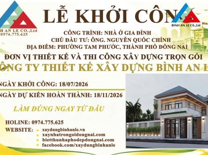 DỰ ÁN NHÀ ANH CHÍNH TẠI TAM PHƯỚC