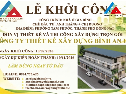 DỰ ÁN NHÀ ANH THẮNG TẠI TAM PHƯỚC
