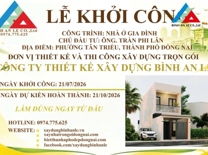 DỰ ÁN NHÀ CHÚ LÂN TẠI TÂN TRIỀU