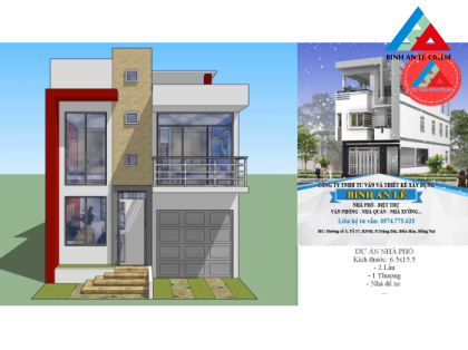6.5x15.5 kiến trúc hiện đại - mặt phố
